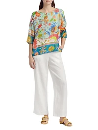 Tiko Abstract Silk Blouse