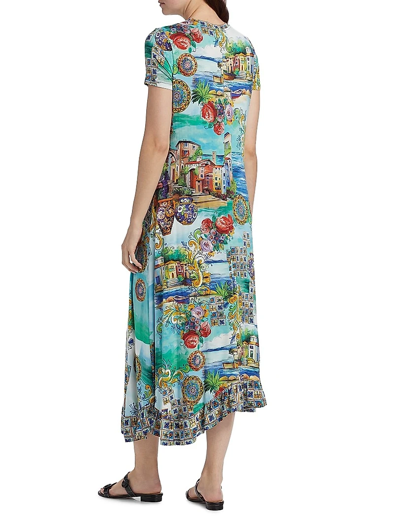 The Janie Favorite Asymmetric-Hem Midi-Dress