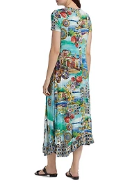 The Janie Favorite Asymmetric-Hem Midi-Dress
