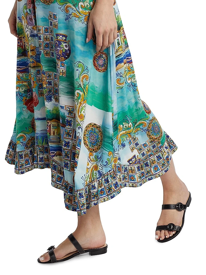 The Janie Favorite Asymmetric-Hem Midi-Dress