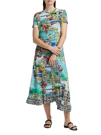 The Janie Favorite Asymmetric-Hem Midi-Dress