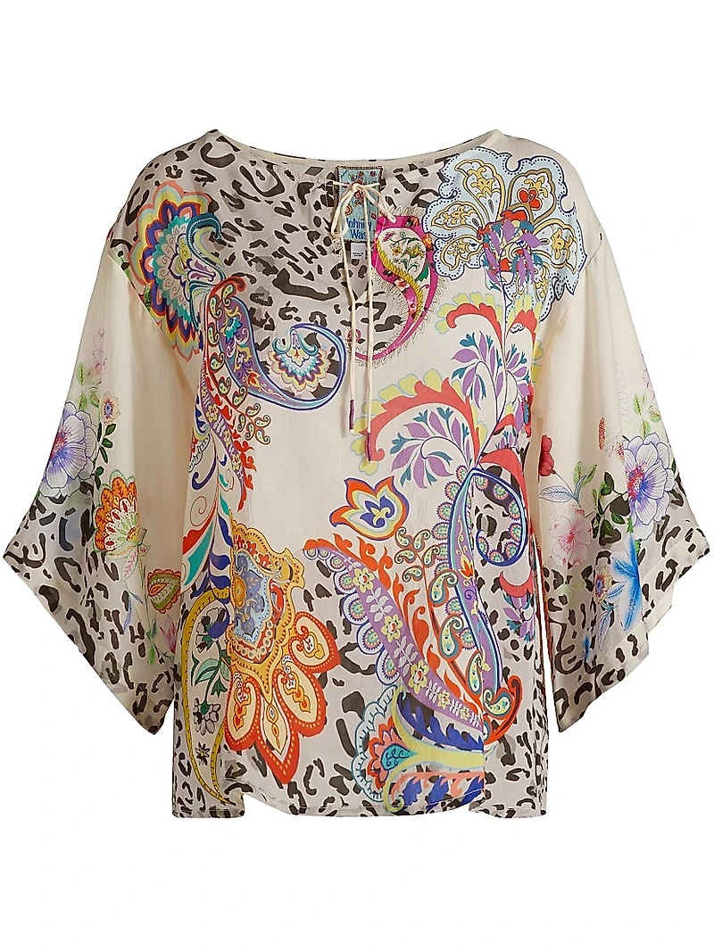 Milo Paisley Tieneck Blouse