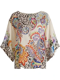 Milo Paisley Tieneck Blouse