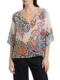 Milo Paisley Tieneck Blouse