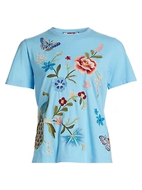 Embroidered Cotton T-Shirt