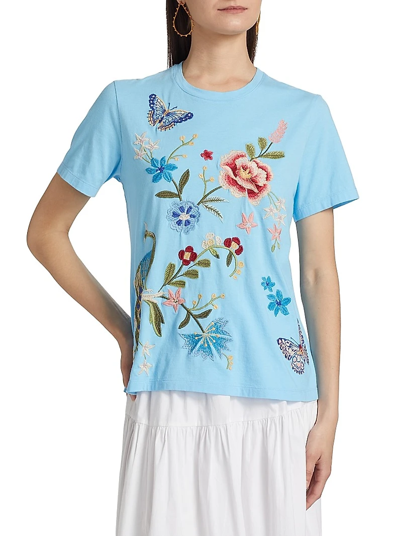 Embroidered Cotton T-Shirt