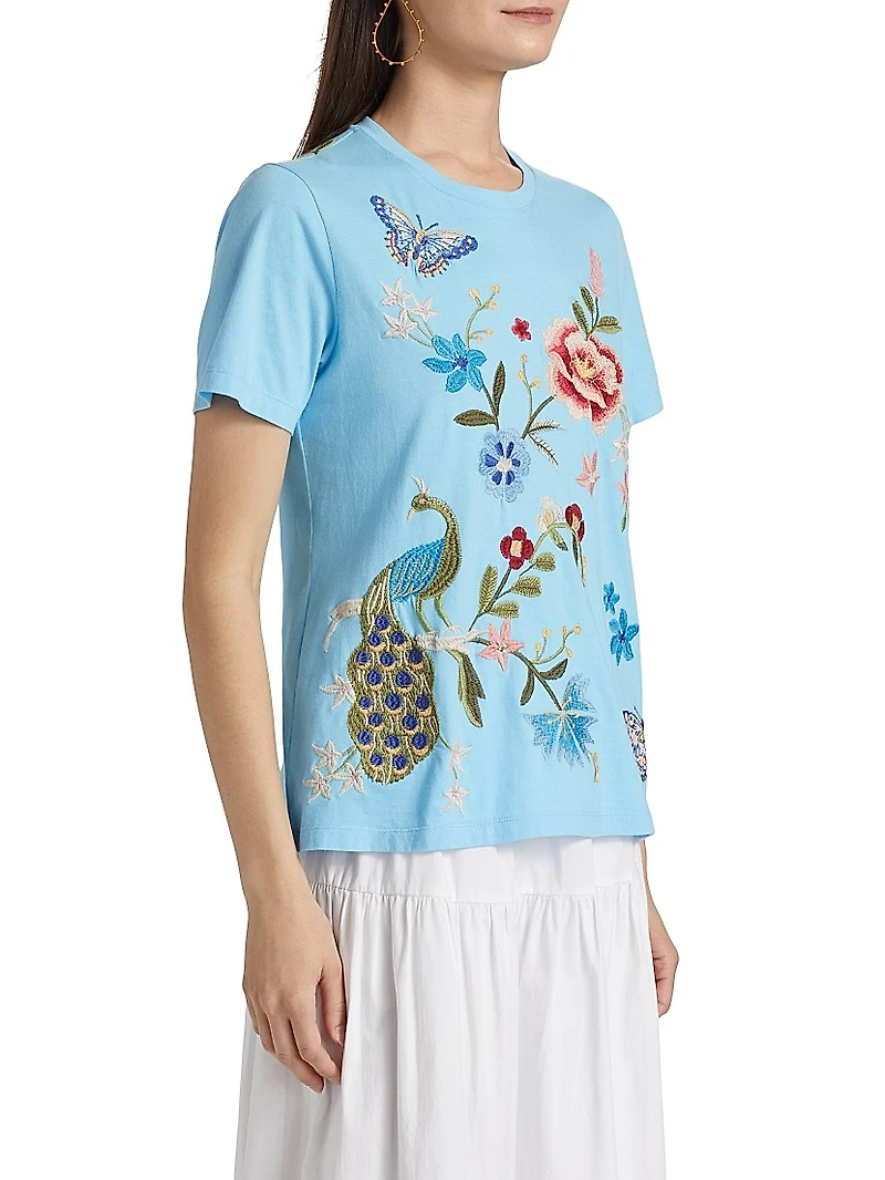 Embroidered Cotton T-Shirt