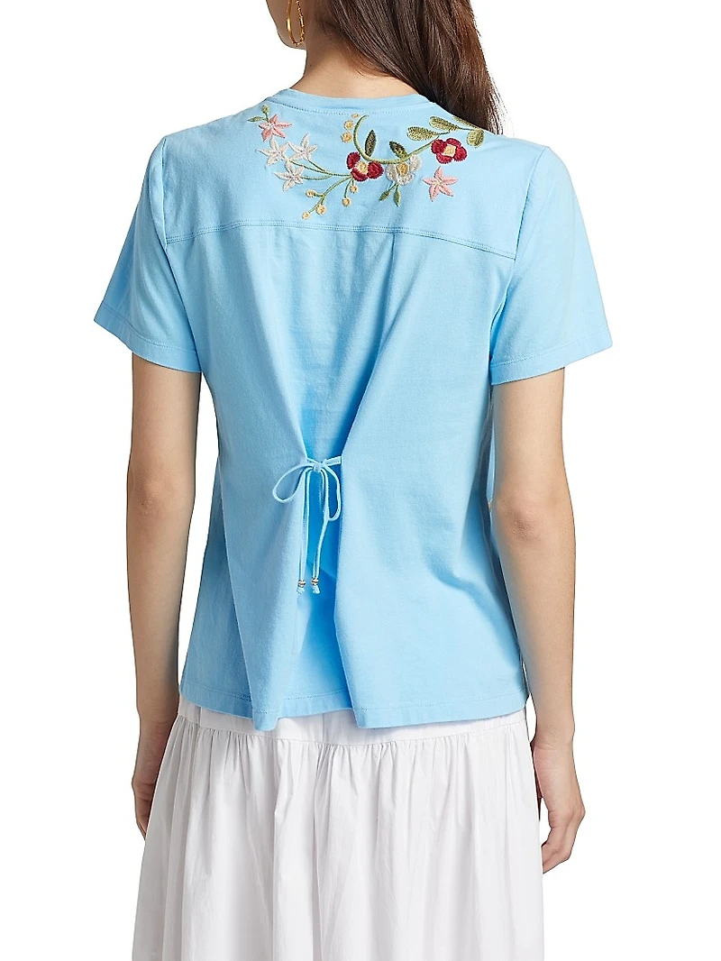 Embroidered Cotton T-Shirt