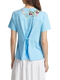 Embroidered Cotton T-Shirt