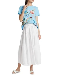 Embroidered Cotton T-Shirt