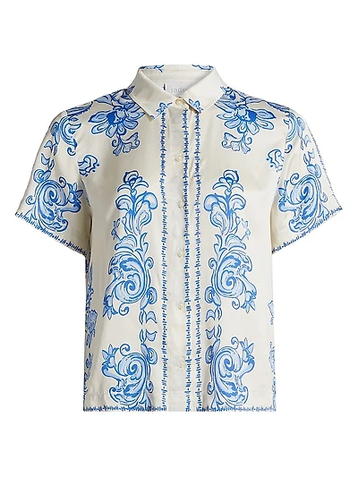 Ariana Abstract Floral Print Shirt
