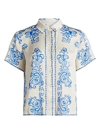 Ariana Abstract Floral Print Shirt
