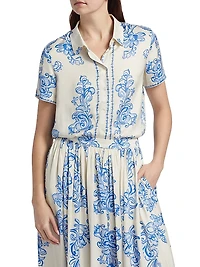 Ariana Abstract Floral Print Shirt