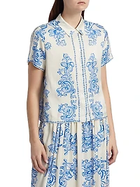 Ariana Abstract Floral Print Shirt