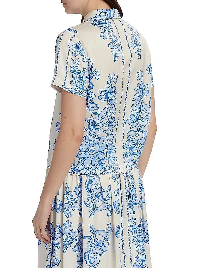 Ariana Abstract Floral Print Shirt