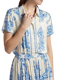 Ariana Abstract Floral Print Shirt