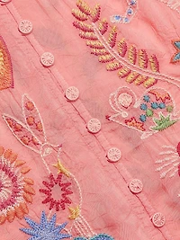 Luna Embroidered V-Neck Shirt