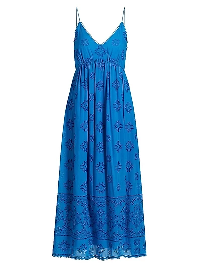 Cleo Eyelet Midi-Dress