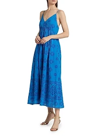 Cleo Eyelet Midi-Dress