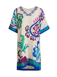 Tate Printed Shift Minidress