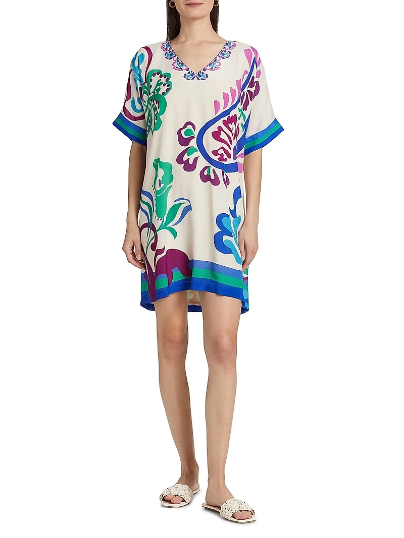 Tate Printed Shift Minidress