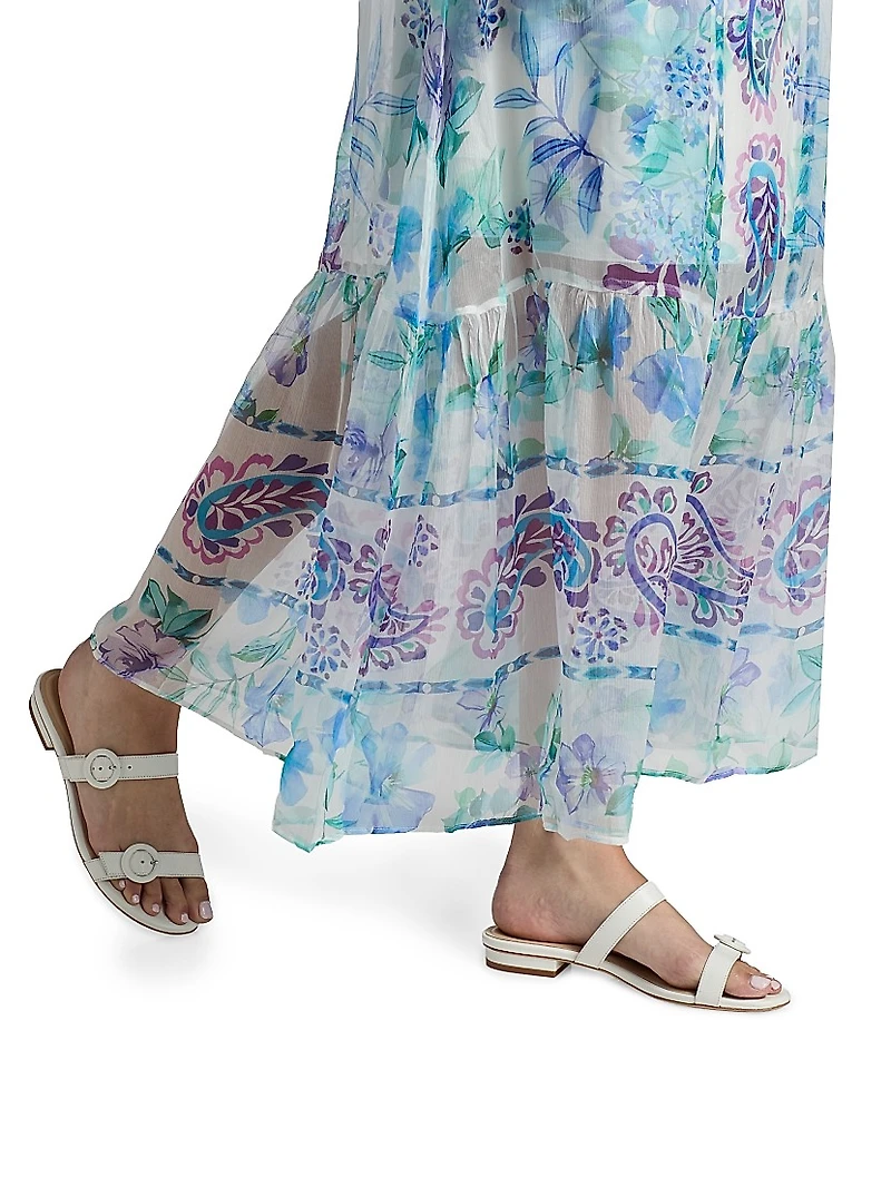 Annamarie Printed Flutter Maxi Dress