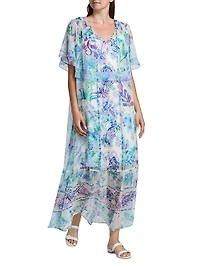 Annamarie Printed Flutter Maxi Dress