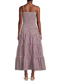 Clementine Gingham Tiered Maxi Dress