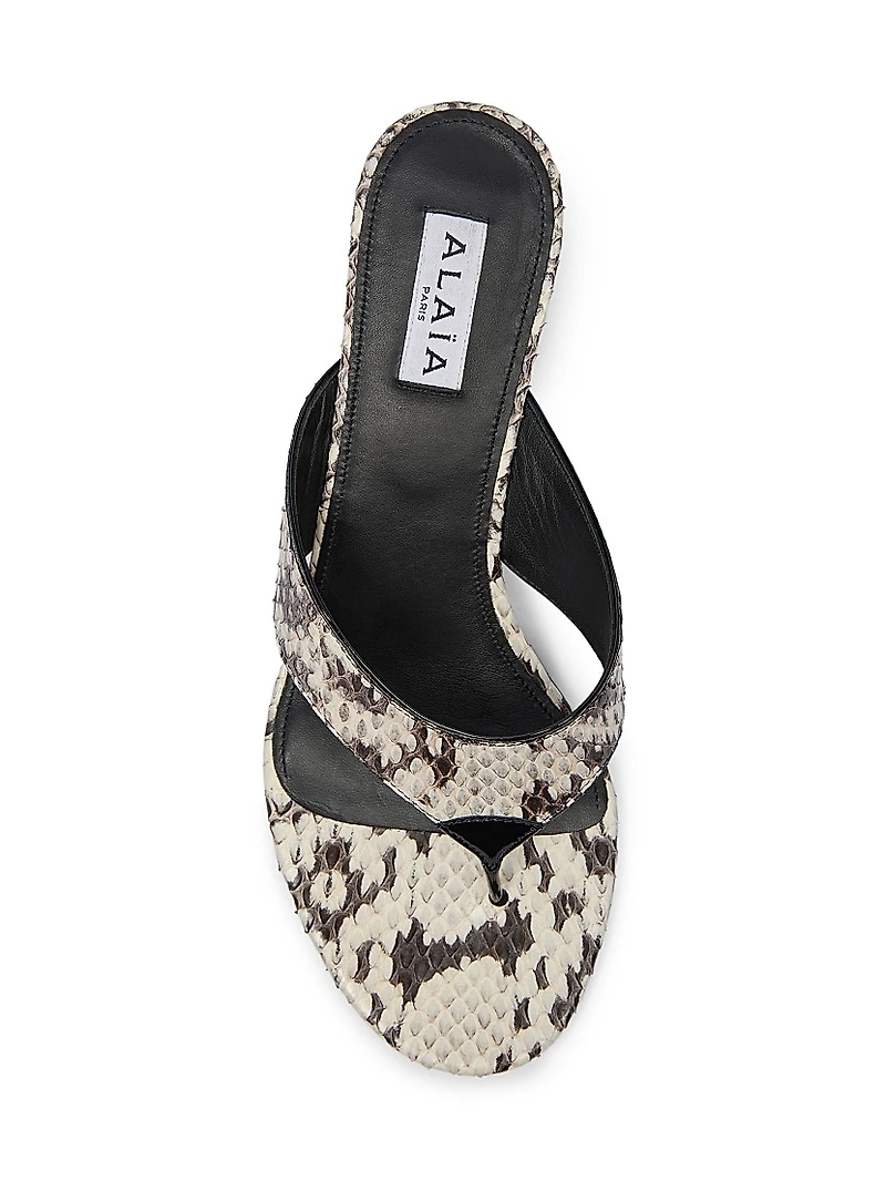 55MM Slip-On Embossed Leather Sandals