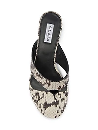 55MM Slip-On Embossed Leather Sandals