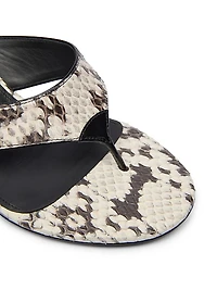 55MM Slip-On Embossed Leather Sandals