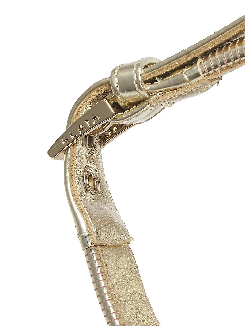 90MM Textured Leather Sandals