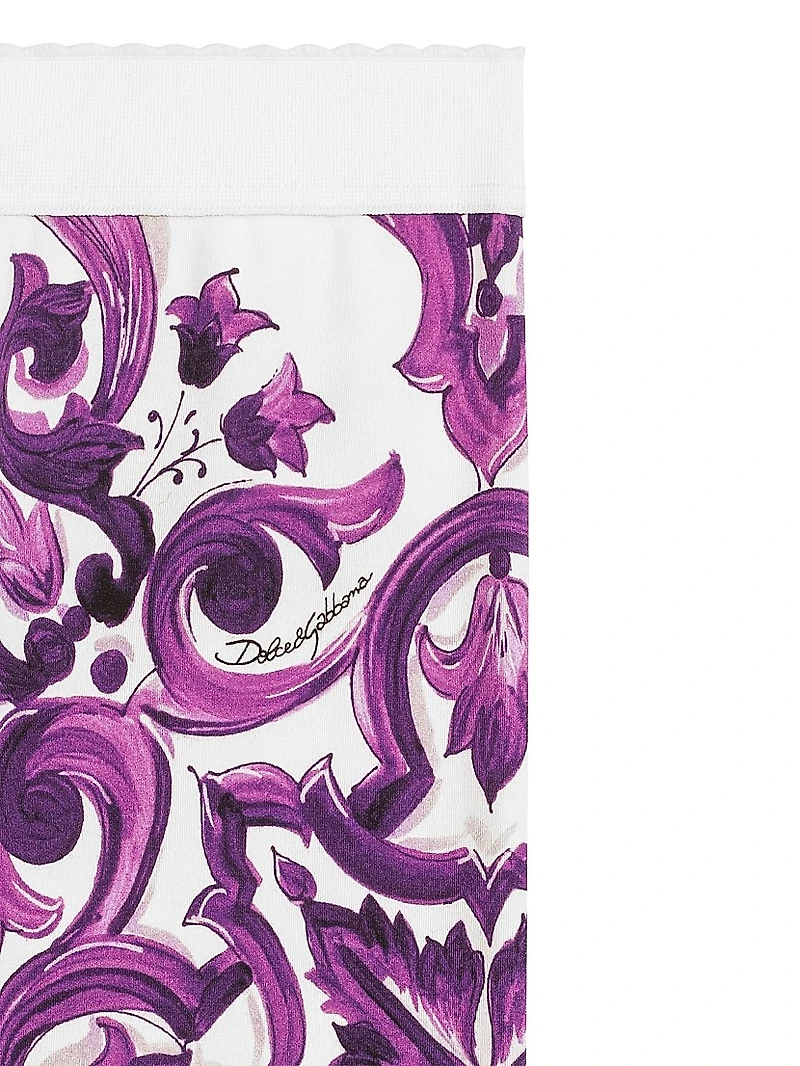 Little Girl's & Paisley Print Jersey Leggings