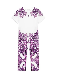 Little Girl's & Paisley Print Jersey Leggings