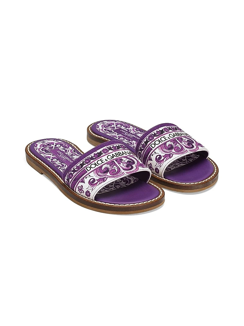 Little Girl's & Majolica Slide Sandals