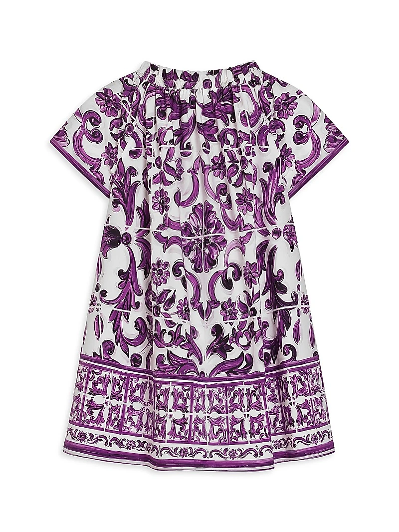 Little Girl's & Short Sleeve Majolica Dress