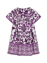 Little Girl's & Short Sleeve Majolica Dress