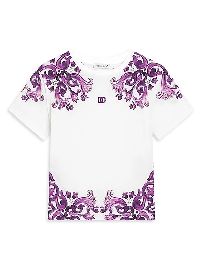 Little Girl's & Ornate Print Cotton T-Shirt