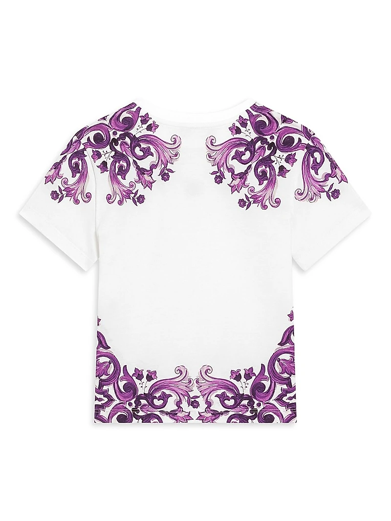 Little Girl's & Ornate Print Cotton T-Shirt