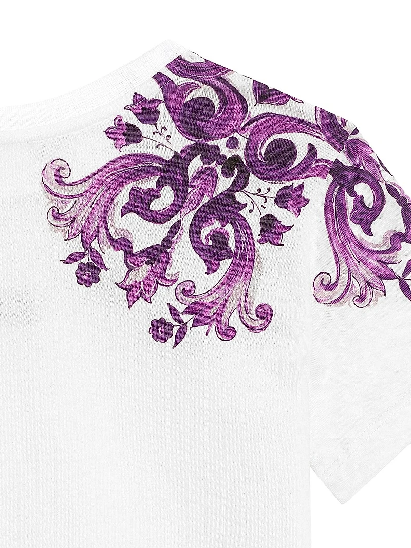 Little Girl's & Ornate Print Cotton T-Shirt