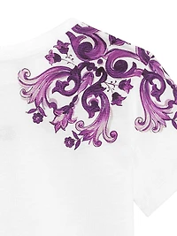 Little Girl's & Ornate Print Cotton T-Shirt