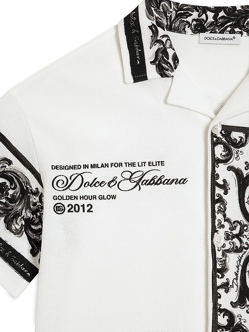 Little Boy's & Majolica Logo Shirt