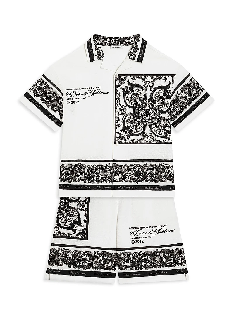 Little Boy's & Majolica Logo Shirt