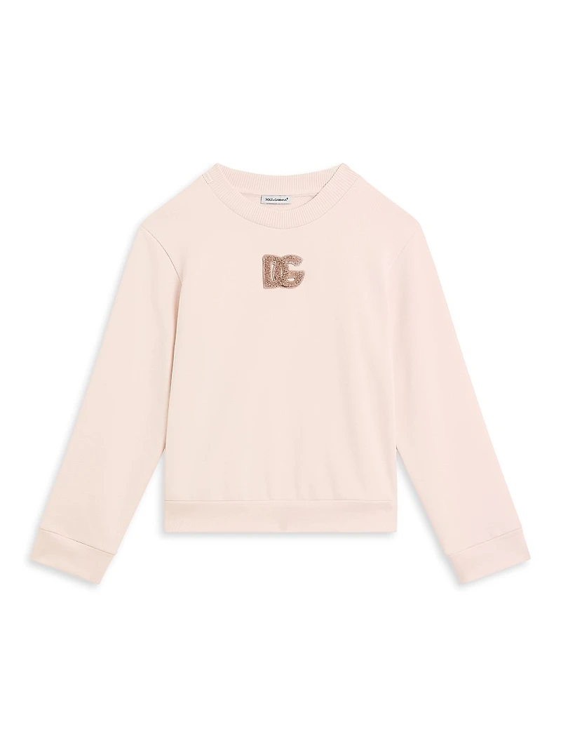 Little Girl's & Logo Crewneck Sweatshirt