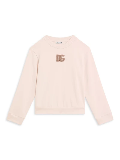 Little Girl's & Logo Crewneck Sweatshirt