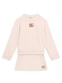 Little Girl's & Logo Crewneck Sweatshirt