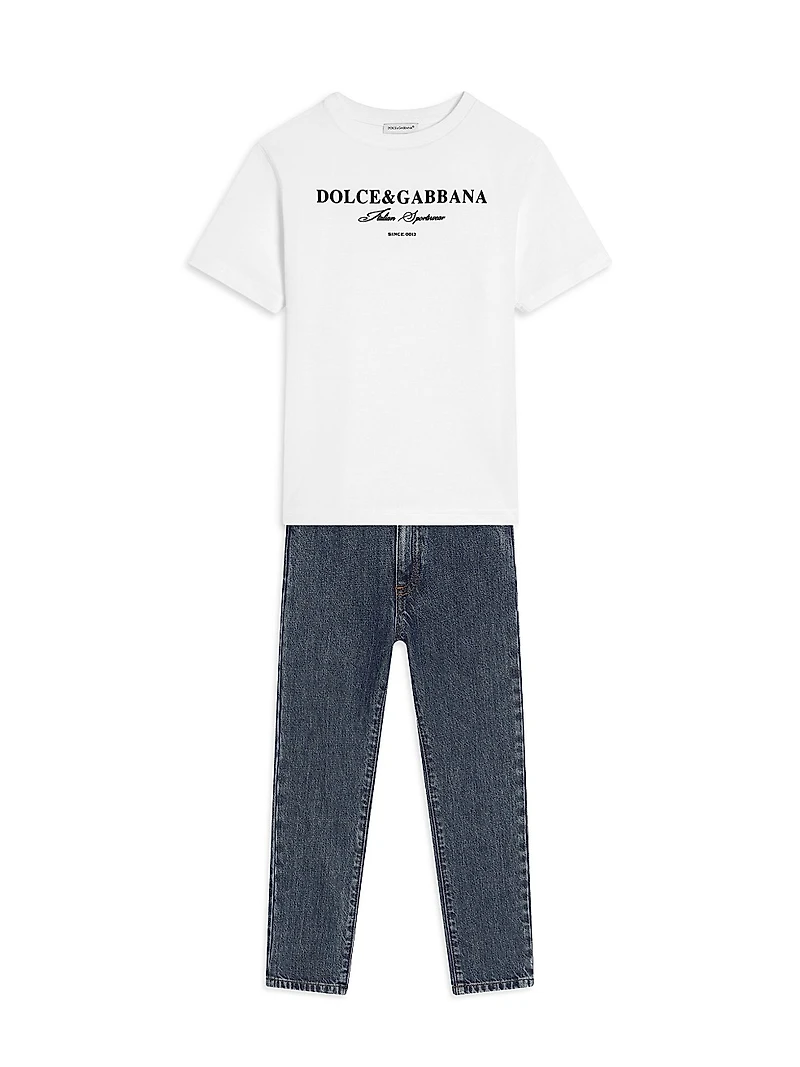 Little Boy's & Logo Cotton T-Shirt