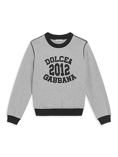 Little Boy's & Logo Crewneck Sweatshirt