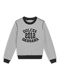 Little Boy's & Logo Crewneck Sweatshirt