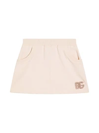 Little Girl's & Logo Sequined Fleece Skirt